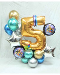 Happy 5th Birthday Lego Number Design